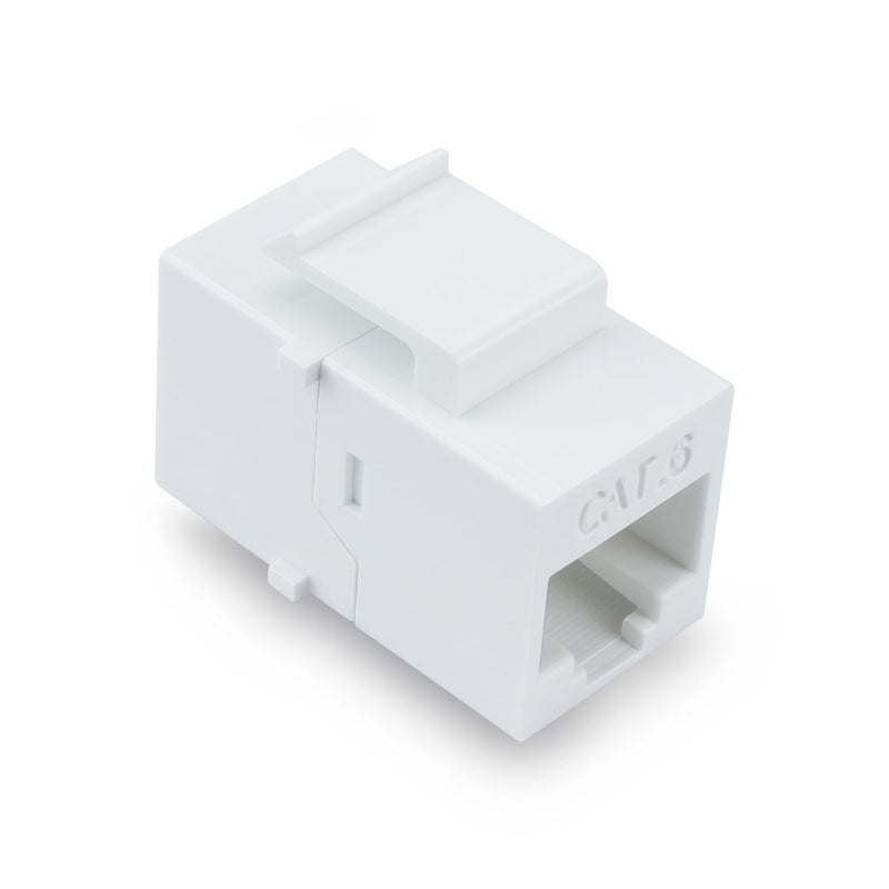 VICTEK Female to Female Cat6 Keystone  RJ45 Couplers, 10 Pack, White