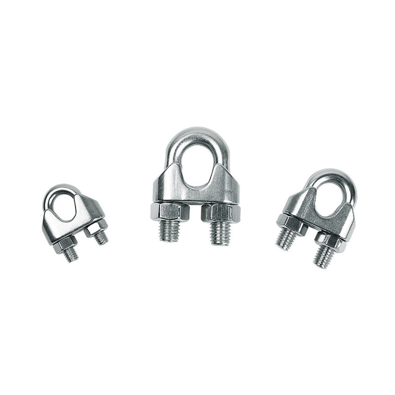 10 Pieces M2 Stainless Steel Wire Rope Cable Clip Clamp 1/16" Wire Rope Cable Clip