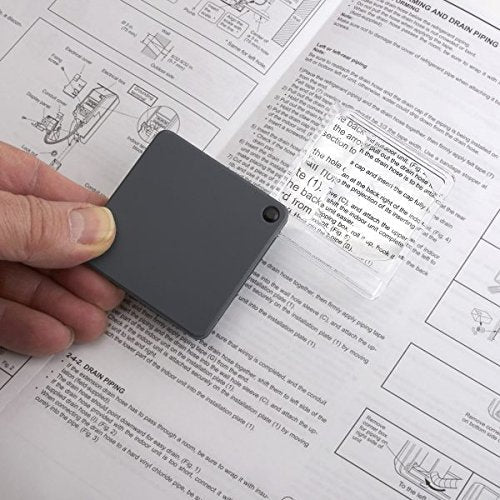 Carson MagniFlip Plus 2.5X/5X/7X Flip-Open Magnifier with Built-in Protective Case (GN-44 or GN-44MU) Single Pack