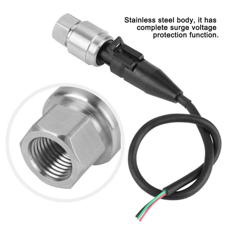 G1/4" 5V 0.5-4.5V / 0-5V Stainless Pressure Transducer Sensor Input Output for Oil, Fuel, Air, Water(0-1000PSI)