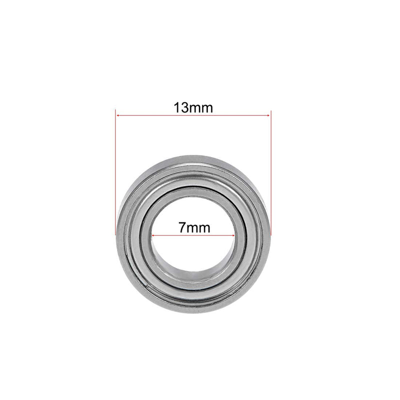 uxcell SMR137ZZ Stainless Steel Ball Bearing 7x13x4mm Shielded MR137ZZ Bearings 2pcs