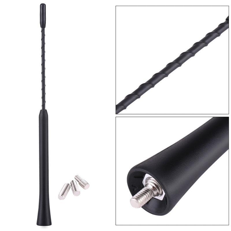 Car Aerial Antenna, Keenso Universal 9 Inches Car Replacement Anti Noise Beesting Aerial FM Radio Antenna with Screws