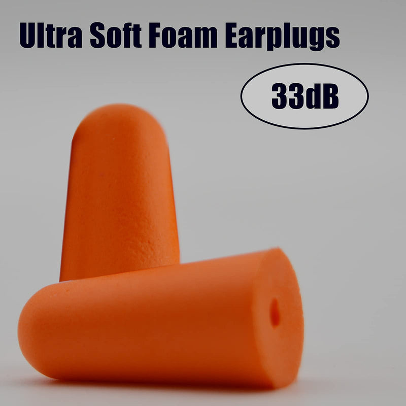Ear Plugs for Sleeping Noise Cancelling - 33 dB Highest NRR Soft Foam Earplugs - Ear Protection Earbuds for Sleep, Concerts, Musician, Shooting, Travel, Study, Adults and Kids Style 2