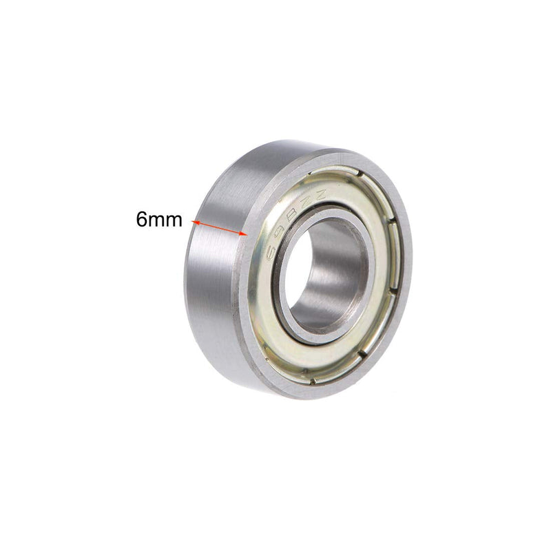 uxcell 698ZZ Deep Groove Ball Bearing 8x19x6mm Double Shielded Chrome Steel Bearings 4-Pack