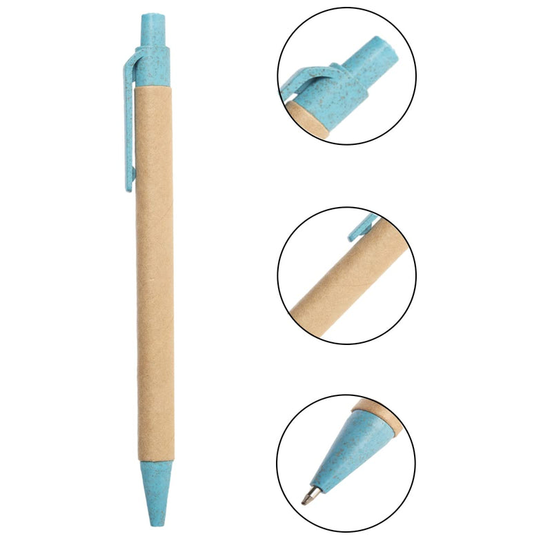 Simply Genius (100 Pack) Eco Friendly Pens Medium Point Black Ink Click Pens for Journaling Writing Office Supplies Pens Eco Friendly Products