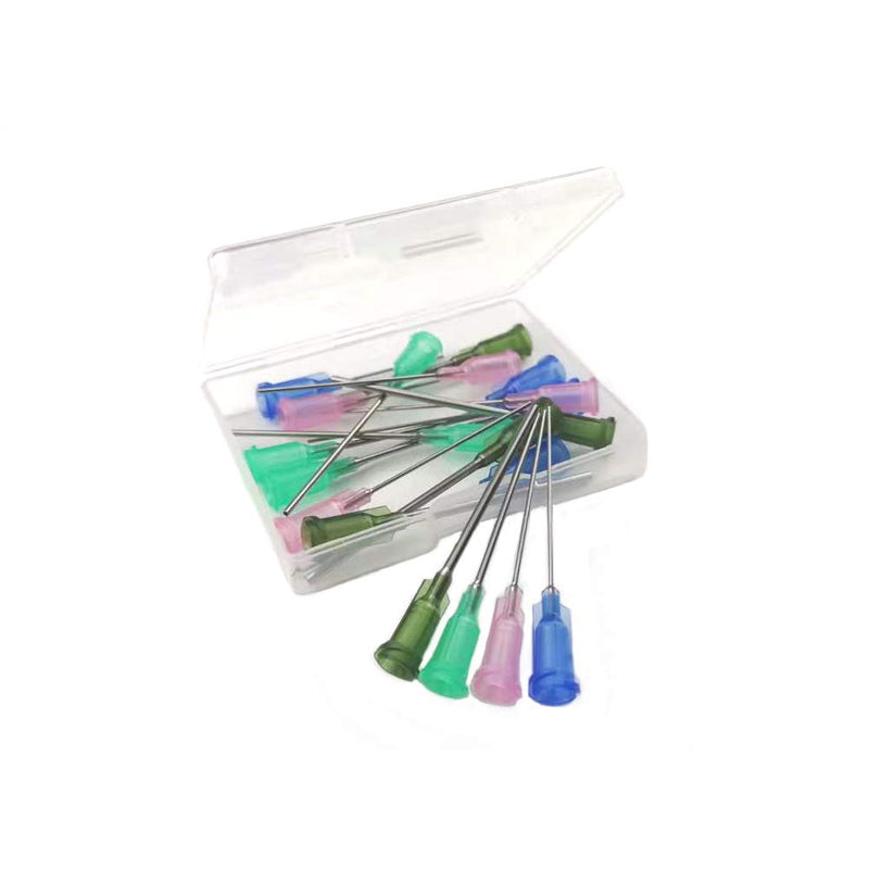 SANANTS - 1.5 Inch Synthetical Blunt Tip Dispensing Needle with Luer Lock - 4 Different Sizes，20 PCS