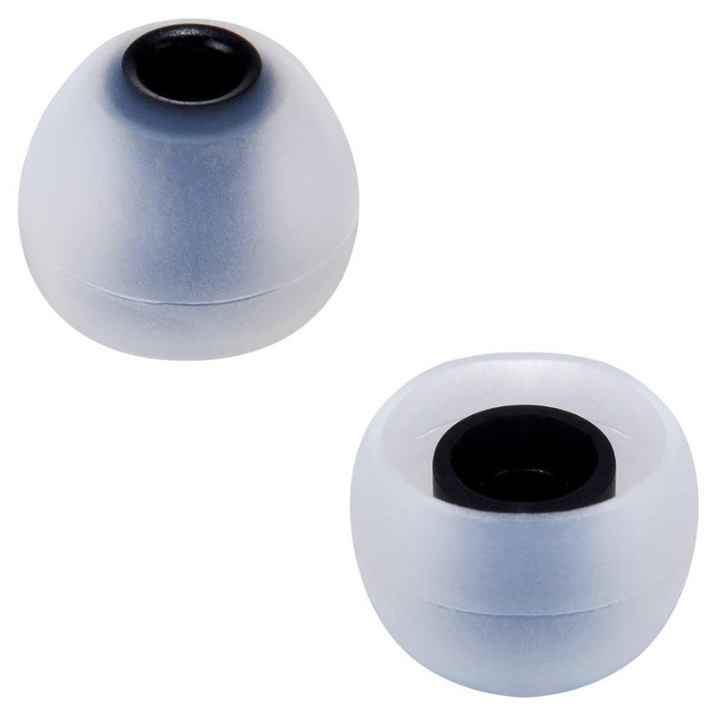 Earbud Tips Soft Silicone Earbuds Replacement Tips Fit for in-Ear Headphones(Inner Hole from 3.8mm - 4.0mm Earphones) 9 Pairs S/M/L,Gray/Black Small/Medium/Large Transparent Black