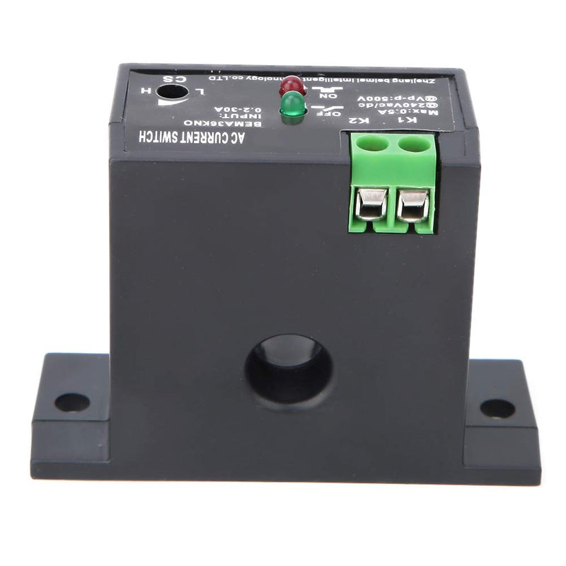 AC Current Sensing Switch Flameproof Adjustable 0.2~30A IP30 Self-Powered Sensing Switch(Normally Open) Normally Open