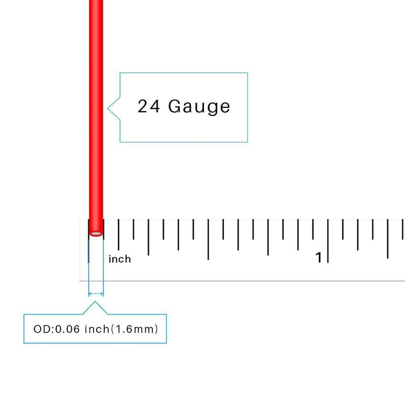 BNTECHGO 24 Gauge Silicone Wire red and Black Each 10ft Flexible 24 AWG Stranded Copper Wire 24 gauge silicone wire 10ft and 10ft