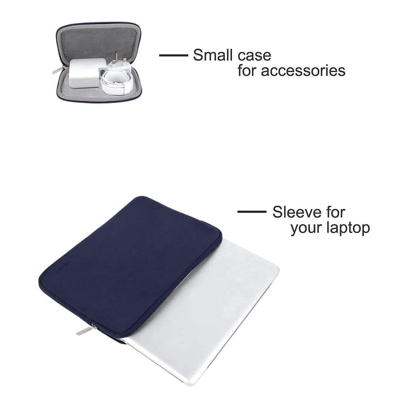 MOSISO Compatible with MacBook Pro 15 inch Case 2019 2018 2017 2016 Release A1990 A1707 with Touch Bar, Neoprene Sleeve Bag&Plastic Hard Shell&Keyboard Cover&Screen Protector&Storage Bag, Navy Blue