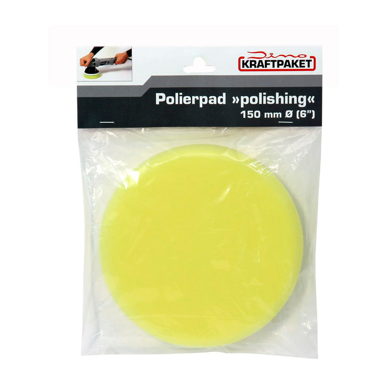 Dino POWER PACKAGE 125mm polishing pad medium | Polishing sponge medium hard with Velcro | Ø 125mm, height 25mm