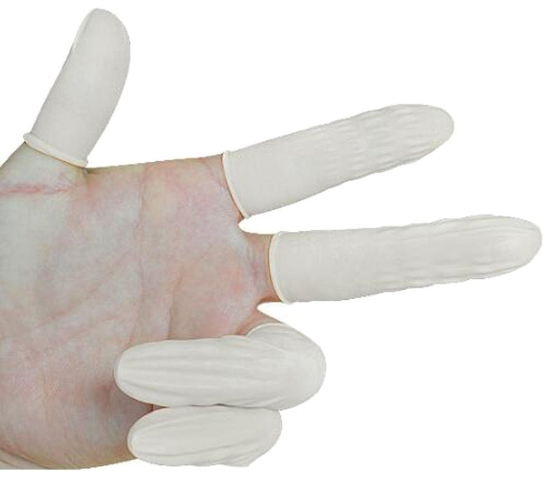 Nicedmm 500 Pcs Disposable Latex White Finger Cots - Tattoo Beauty Nail Anti-Static Finger Protector