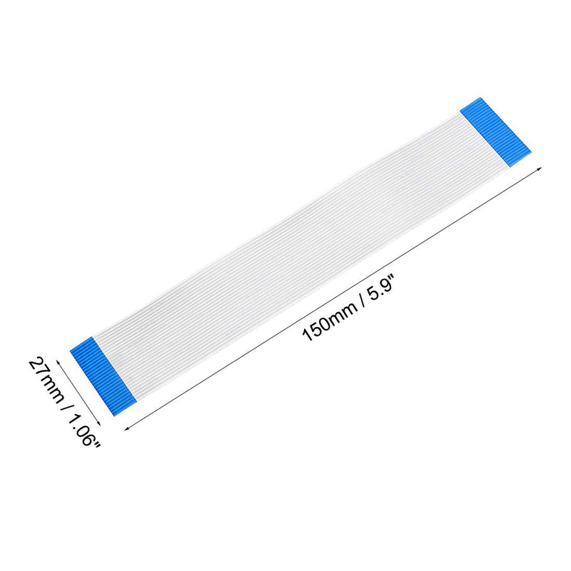 uxcell Flexible Flat Cable,150mm 1mm Pitch 26 Pins FPC FFC Flexible Ribbon Cable for LCD TV Car Audio DVD Player 5Pcs (A type)