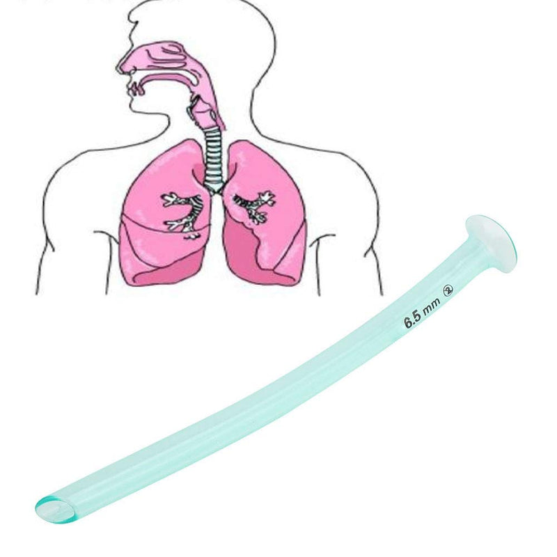 Disposable Nasal Pharyngeal, First Aid Rescue Latex Free Respiration Tubes Emergency Nasal Pharyngeal Duct Nasopharyngeal Airway Health Care Tool Accessory(6.5) 6.5