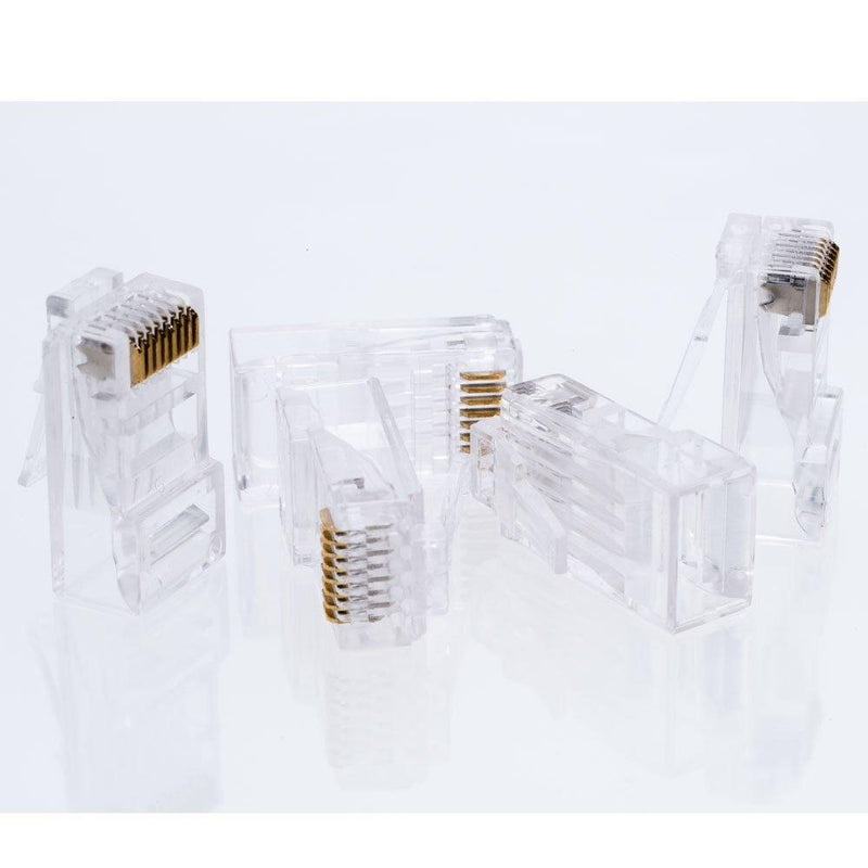 RJ-45 Cat5e UTP Connector LAN Ethernet Plug Network (50/100/200/500/1000 Pack) (100) 100