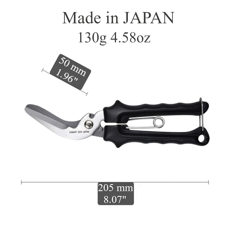 CANARY Carpet Cutter Tool Heavy Duty Carpet Scissors, Razor Japanese Stainless Steel Blade, Spring Loaded Hand Shears for Carpet, Rug, Artificial Grass, Metal Mesh, Made in JAPAN