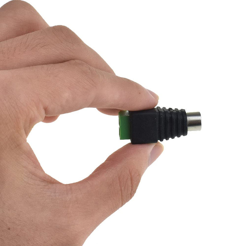 Hao Pro RCA Connector Adapter Plugs Screw Female Jack Set Wire Easy to Convert No Need Solder Grip Cable Tight for Audio Video Speaker 10 Pcs Female-10Pcs