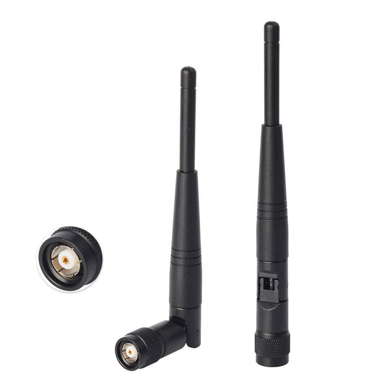 Eightwood 5dBi 2.4GHz WiFi Antenna RP-TNC Male Antennas (2-Pack) Compatible with Trimble Robotic Total Stations, Wireless Router Linksys WRT54G WRT54GL WRT54GS WAP54G 2-pack