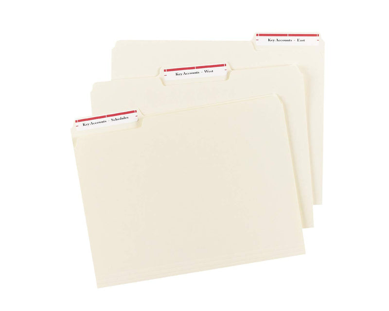 Avery Red File Folder Labels for Laser and Inkjet Printers with TrueBlock Technology, 2/3 x 3-7/16 Inches, Box of 1500 (5066) 1 Pack
