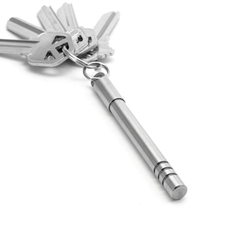 KeySmart Nano Pen - Stainless Steel Mini Ballpoint Key Ring Pen