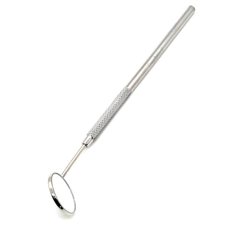 Dental Mouth Teeth Inspection Mirror #5 with Stainless Handle, Cone Socket, Total Length 6.5"
