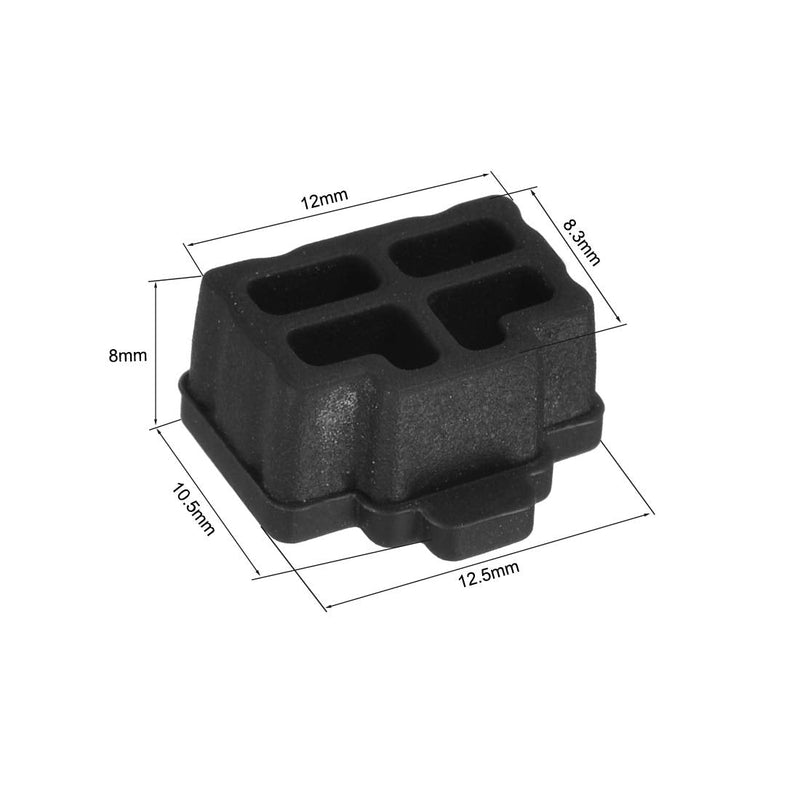 uxcell 20pcs RJ45 Silicone Protectors Ethernet Hub Port Anti Dust Cap Cover 12mmx8.3mm Black