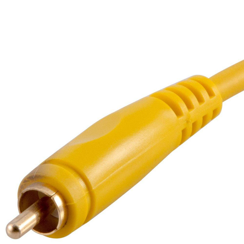 Seismic Audio 25 Foot Yellow Male Female Audio Extension Cable AV RCA Extender Cord (SA-PGSR25Yellow)