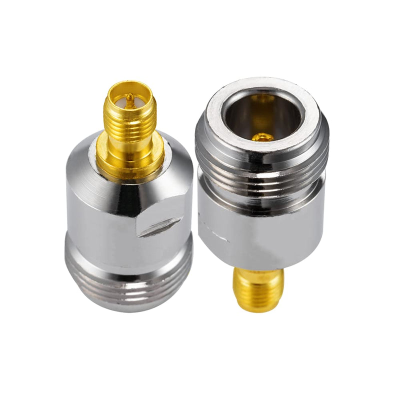 POBADY 2PCS RP-SMA Female to N-Type Female Adapter RP-SMA WiFi Antenna Adapter for WLAN Outdoor WiFi Antenna RPSMA WLAN 4G WiFi Router Wirelesse Router Bluetooth RP-SMA F to N F