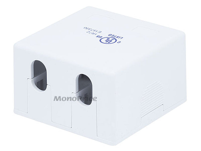 Monoprice 2-Port Surface Mount Box (107089) 2 Outlet