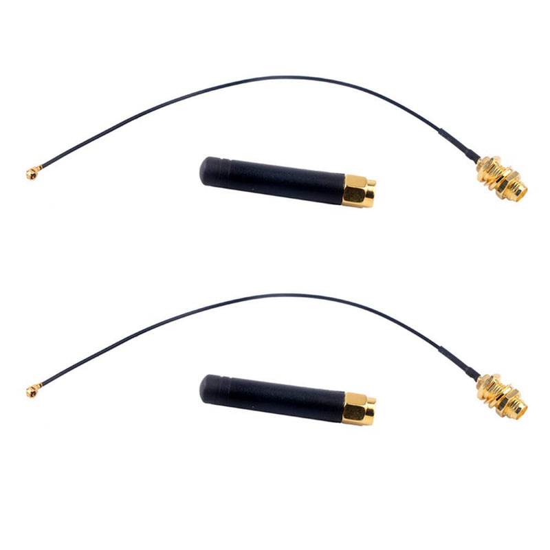 DIYmall U.FL IPEX to SMA Connector Antenna 915MHz for Lora Board Lora32u4 II WiFi Lora32 (Pack of 2pcs)