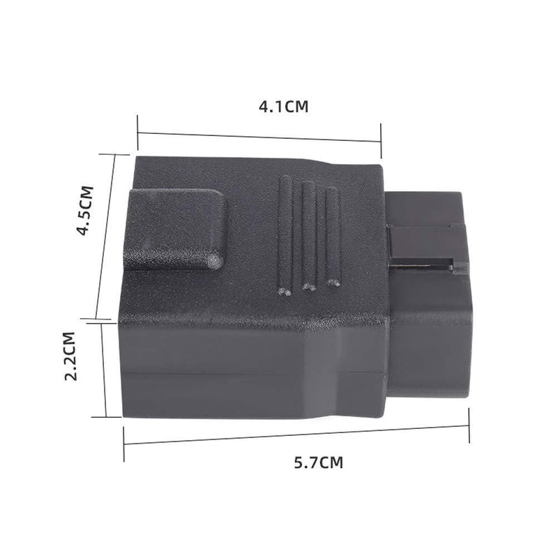 OLLGEN Mini Size OBD2 OBDII Full 16 Pin Male to Female Adapter Diagnostic Extender OBD Port Extension Connector Converter for Car Repair Shop or Testing Institution