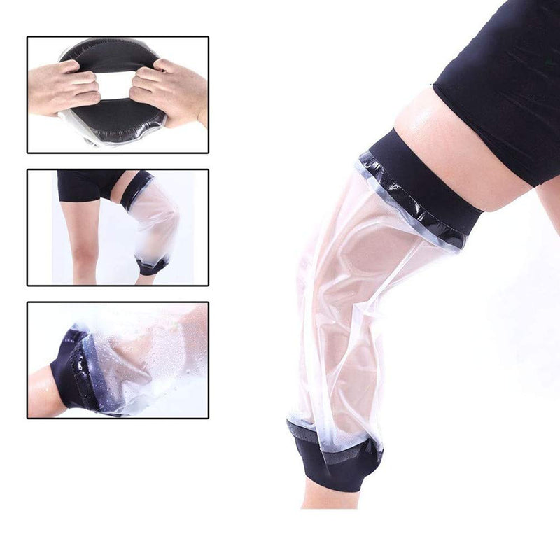 Knee Cast Shower Cover Adult Knee Cast Protector for Shower, Waterproof Cast Shower Bag for Leg Cast, Knee Replacement Surgery and Wound