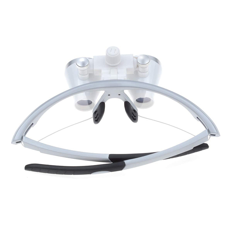 2.5x420mm Anti Fog Magnifier Portable Surgical Binocular Magnifier Magnifying Glasses (Silver) Silver