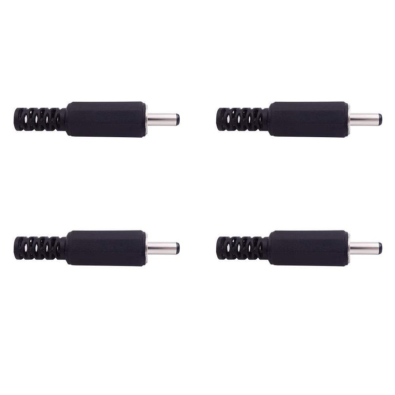 Fancasee (4 Pack) Replacement 3.5mm x 1.35mm DC Power Male Plug Solder Type Power Supply Jack Connector Adapter for Power Cable Repair