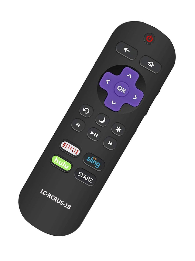 LC-RCRUS-18 Remote Control Fit for All Sharp Roku TV LC-32LB591U LC-32LB481U LC-43LB481C LC-43LB481U LC-43LBU591U LC-43LB601U LC-50LB601U LC-50LBU591U LC-55LBU591U LC-65LBU591U