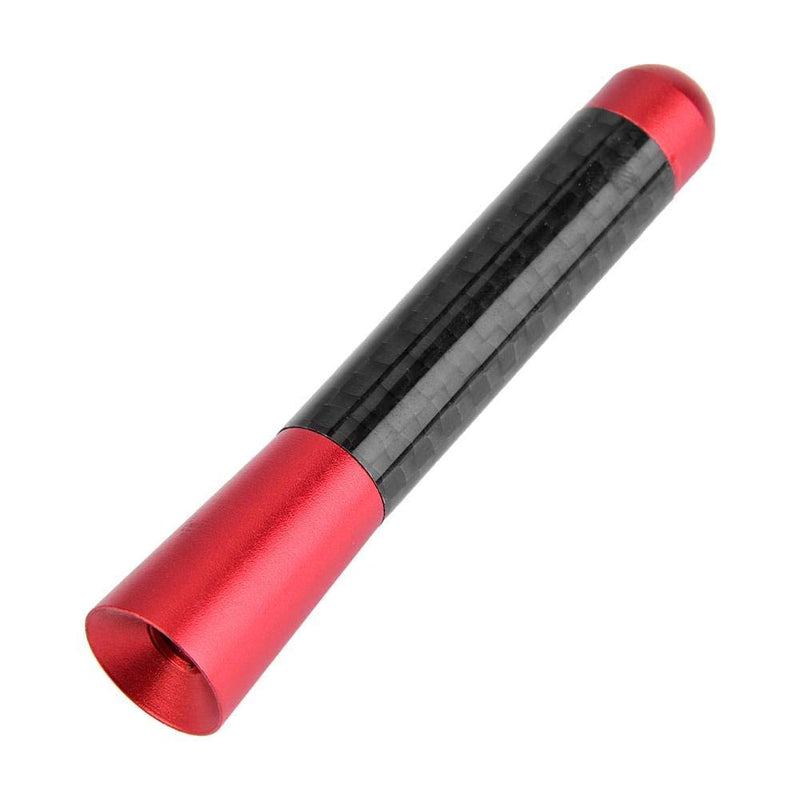 Acouto Car Antenna 3 Inch Carbon Fiber Universal Car Modification Screw Radio Antenna Short Car Antenna Aerial Replacement (Red) Red