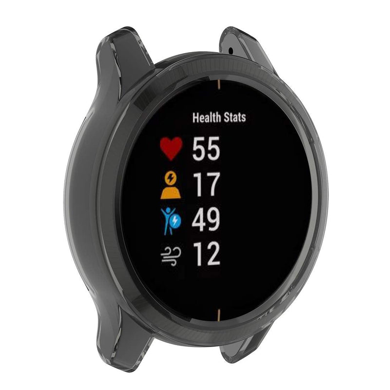 MOTONG for Garmin Venu Transparent TPU Protective Case - TPU Protective Case Cover Shell for Garmin Venu(TPU Black)