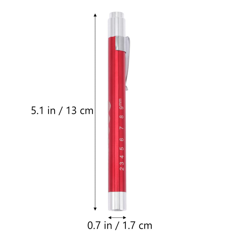 2 pieces diagnostic light, medicine pupil light, medical flashlight, pen with light, LED pen lamp, penlight pupil lamp with pupil gauge, pocket clip for nurses, doctors, students