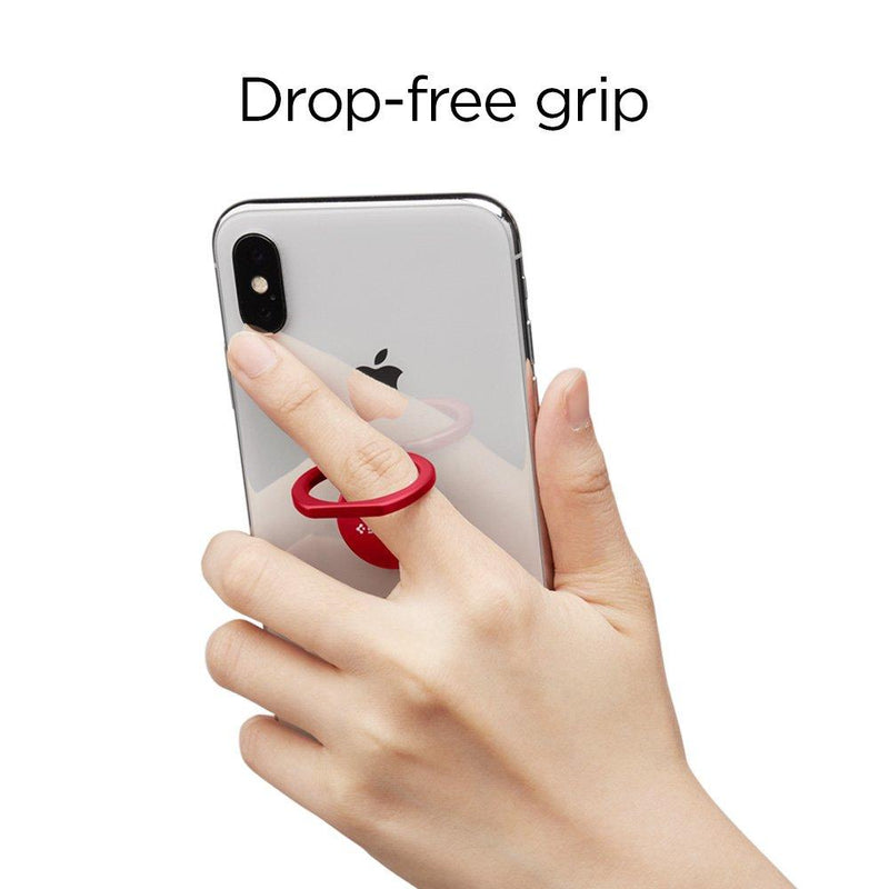 Spigen Style Ring 360 Cell Phone Ring/Phone Grip/Stand/Holder for All Phones and Tablets Compatible with Magnetic Car Mount - Red