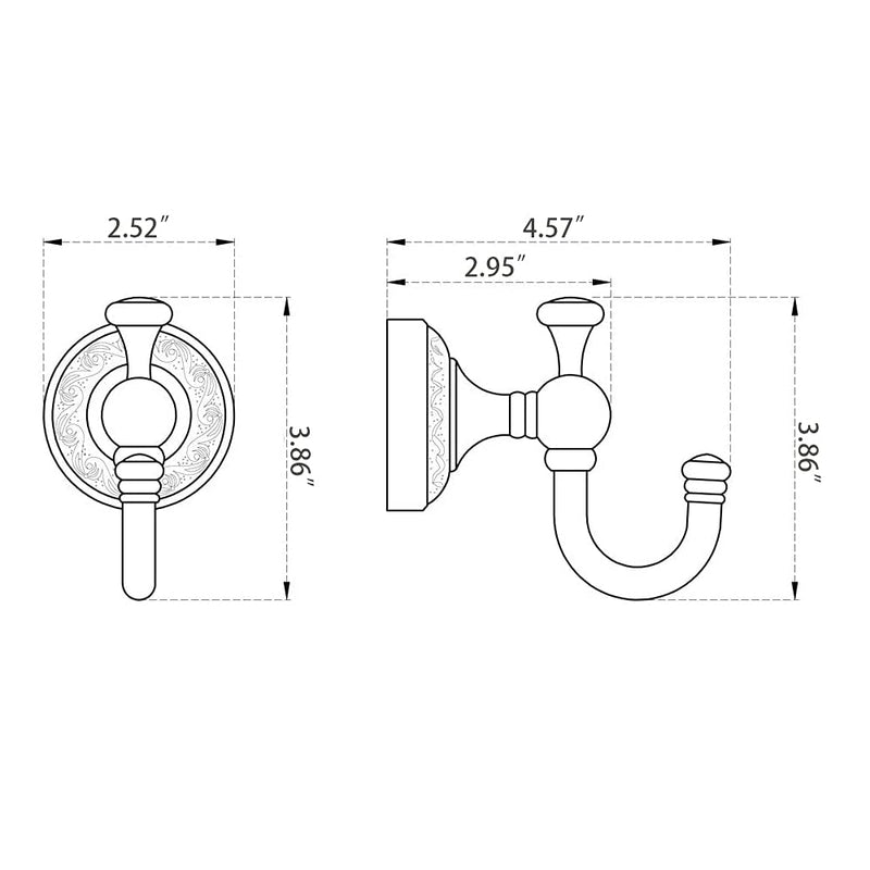 Leyden Hooks in Oil Rubbed Bronze, Brass Towel Robe Hooks Antique for Bathroom Cloakroom Kitchen ORB