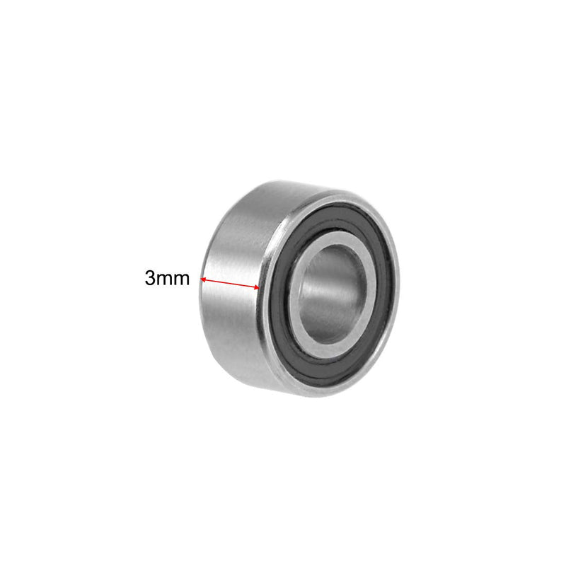 uxcell 683-2RS Deep Groove Ball Bearing 3x7x3mm Double Sealed ABEC-3 Bearings 10-Pack 3mmx7mmx3mm