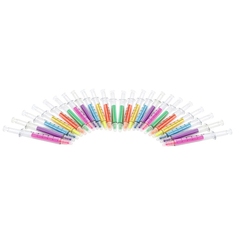 SunAngel Syringe Highlighter Pens with 6 Colors (24pc)