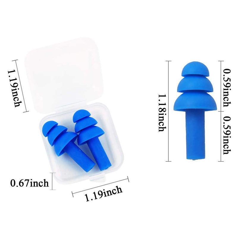 Silicone Ear Plugs for Sleeping,16 Pairs Soft Waterproof Noise Canceling Reduction Earplugs Waterproof Reusable Sound Blocking Earplugs for Concert,Swimming,Study,Loud Noise,Snoring