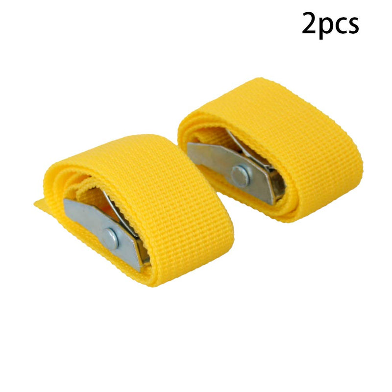 MroMax 0.98" Width x 1.64ft Length Lashing Straps Polypropylene Cam Buckle Lashing Straps 250Kg Load Cargo Tie Down Strap 25mm x 0.5m for Moving Cargo Yellow Tone 2Pcs 12m