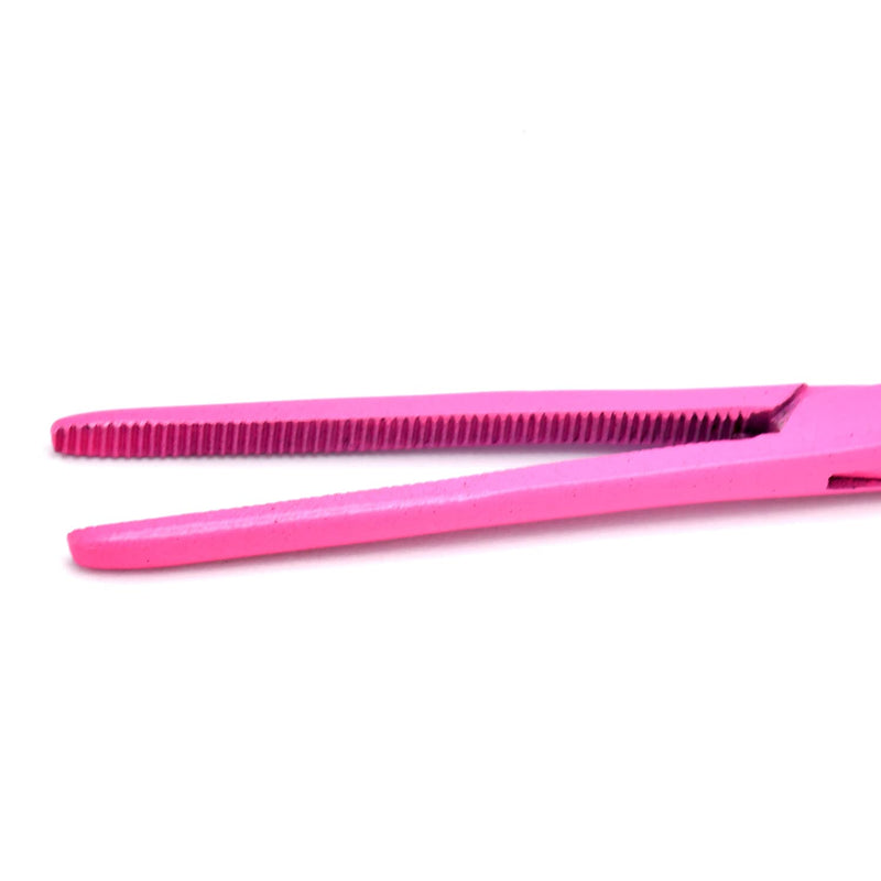 TeckMed - Ultimate Hot Pink Hemostat Set, 6 Piece Ideal for Hobby Tools, Electronics, Fishing and Taxidermy