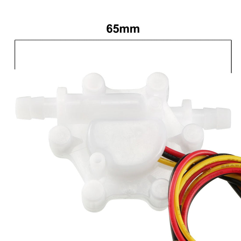 uxcell 1/4" Hall Effect Water Flow Sensor Switch Flowmeter Counter Fluid Meter DC5V 0.15-1.5L/min SEN-HZ06C