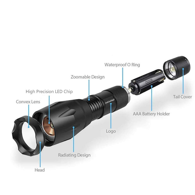 IR LED Illuminator Flashlight Zoomable 850nm Infrared Flashlight Night Vision Device for Hunting, Search& Rescue, Military Use.