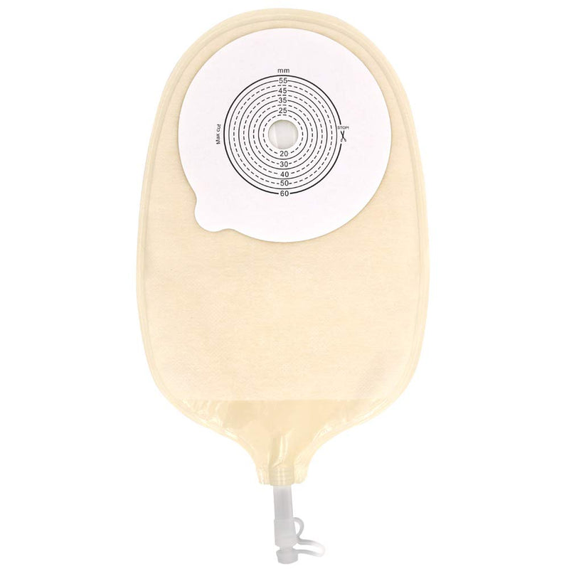 Urostomy Supplies Medicals Drainable Pouch Ostomy Stoma Bags One Piece System Cut-to-Fit（Max Cut 60mm）10PCS 15-60mm