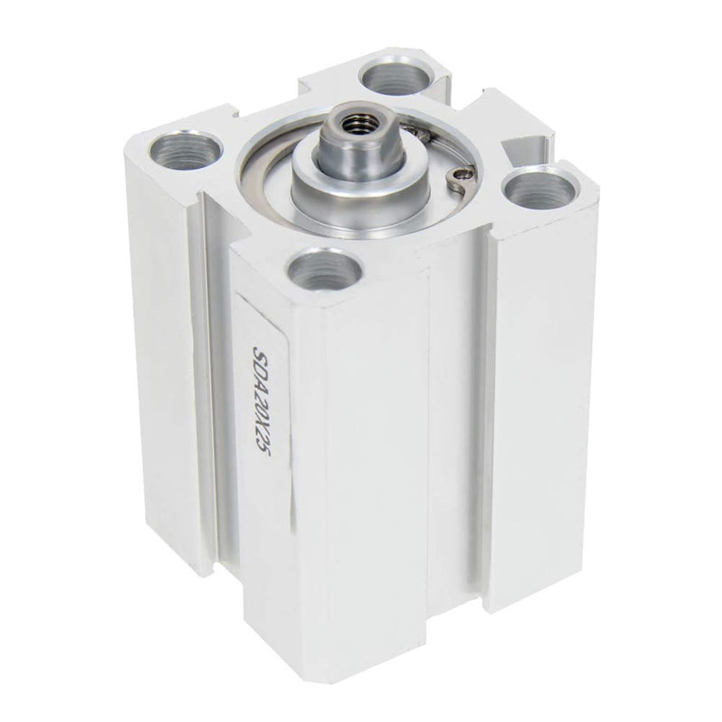 Othmro SDA20 x 25 Sealing Thin Air Cylinder Pneumatic Air Cylinders, 20mm/0.79inch Bore 25mm/0.98inch Stroke for M5 Aluminium Alloy Pneumatic Components for Pneumatic and Hydraulic Systems 1pcs SDA20x25