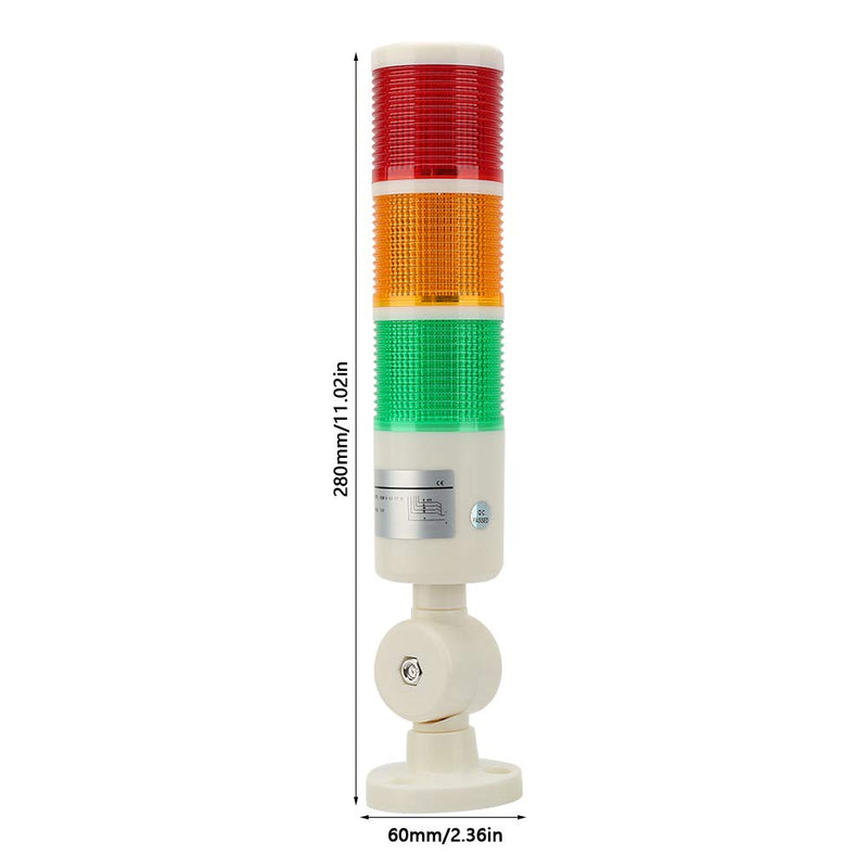 3-Layer Led Signal Tower Stack Lights,Industrial Warning Light with Foldable Base,24VDC,Indicator Lamp Beacon for Safety